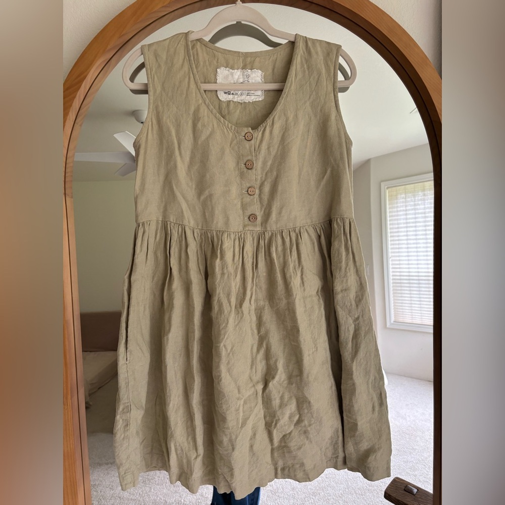 Not Perfect Linen sleeveless Mama dress
